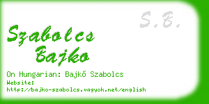 szabolcs bajko business card